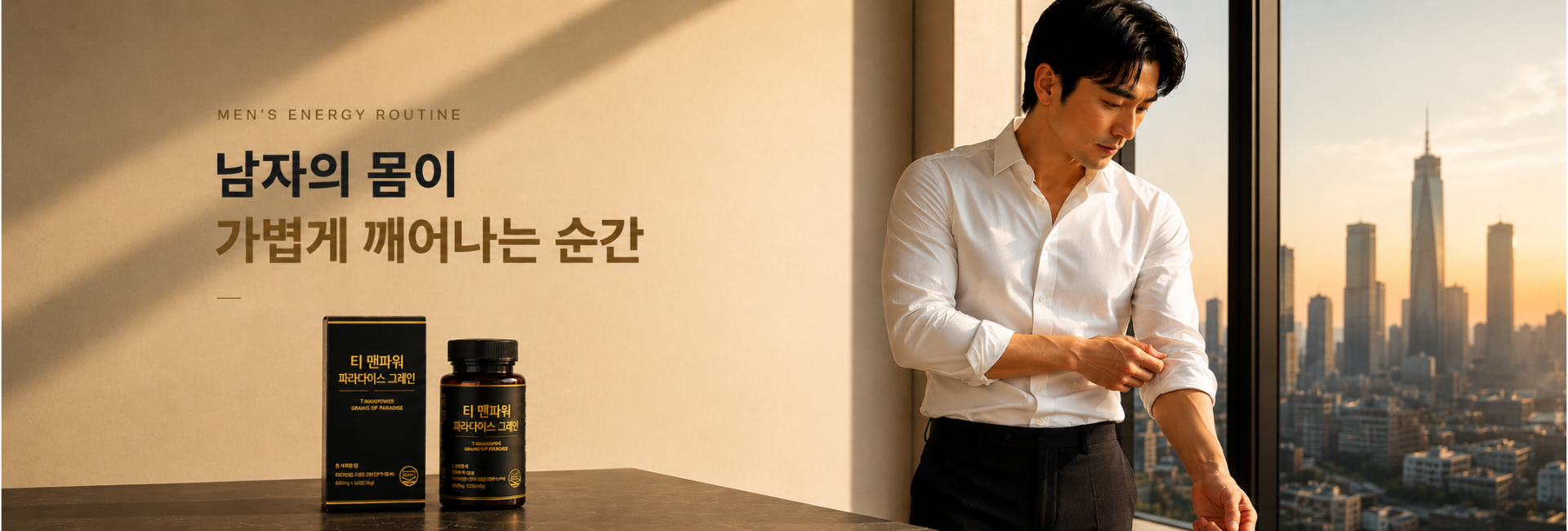 남자의 몸이 가볍게 깨어나는 순간 · 티맨파워 파라다이스 그레인